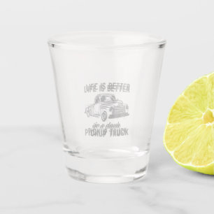 Klassischer Pickup-Truck-Typ Vintage Schnapsglas