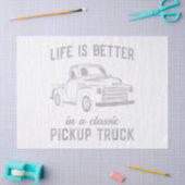 Klassischer Pickup-Truck-Typ Vintage Seidenpapier (Basteln)