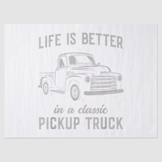 Klassischer Pickup-Truck-Typ Vintage Seidenpapier (Vorderseite)