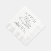 Klassischer Pickup-Truck-Typ Vintage Serviette (Ecke)