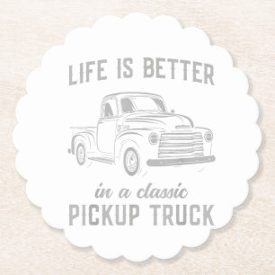 Klassischer Pickup-Truck-Typ Vintage Untersetzer