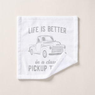 Klassischer Pickup-Truck-Typ Vintage Waschlappen