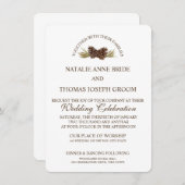 Klassischer Pine Cone Einladung (Vorne/Hinten)