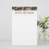 Klassischer Pine Cone Weltfrieden Briefpapier (Stehend Vorderseite)