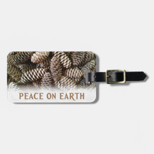 Klassischer Pine Cone Weltfrieden Gepäckanhänger