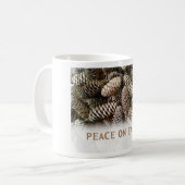 Klassischer Pine Cone Weltfrieden Kaffeetasse (Vorderseite Links)