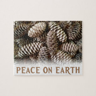 Klassischer Pine Cone Weltfrieden Puzzle
