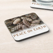 Klassischer Pine Cone Weltfrieden Untersetzer (Linke Seite)