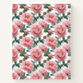 Klassischer Pink-Peony-Muster Name Notizblock (Rückseite)