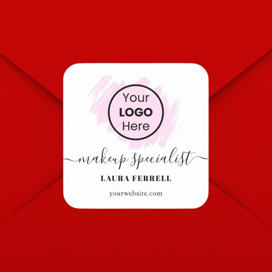 Klassischer Pinselpinsel mit benutzerdefinierten L Quadratischer Aufkleber