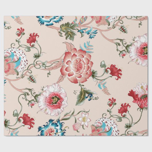 Klassischer Pisley und feine Spitzen-Muster, Perse Geschenkpapier (Flach)