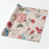 Klassischer Pisley und feine Spitzen-Muster, Perse Geschenkpapier (Ungerollt)