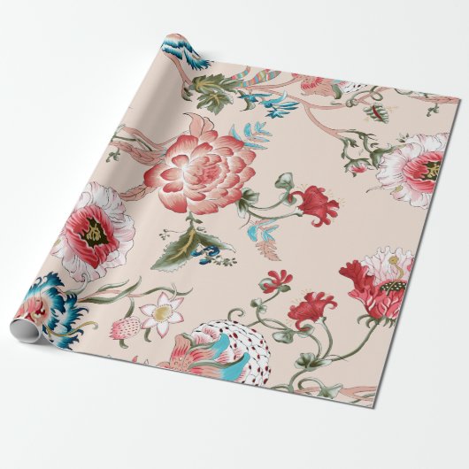 Klassischer Pisley und feine Spitzen-Muster, Perse Geschenkpapier (Ungerollt)