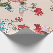 Klassischer Pisley und feine Spitzen-Muster, Perse Geschenkpapier (Ecke)