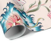 Klassischer Pisley und feine Spitzen-Muster, Perse Geschenkpapier (Rolleneckpunkt)