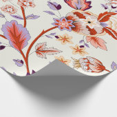 Klassischer Pisley und feine Spitzen-Muster, Perse Geschenkpapier (Ecke)