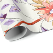 Klassischer Pisley und feine Spitzen-Muster, Perse Geschenkpapier (Rolleneckpunkt)