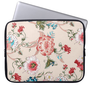 Klassischer Pisley und feine Spitzen-Muster, Perse Laptopschutzhülle