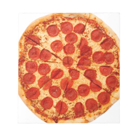 klassischer Pizzafreund Notizblock (Vorderseite)