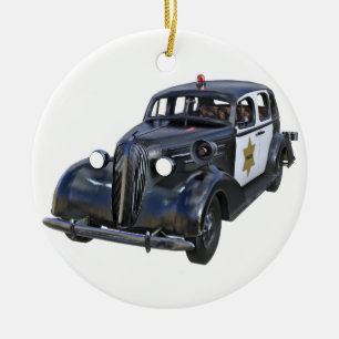 Klassischer Polizeiwagen Keramik Ornament