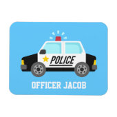 Klassischer Polizeiwagen mit Siren-Offizier Person Magnet (Horizontal)
