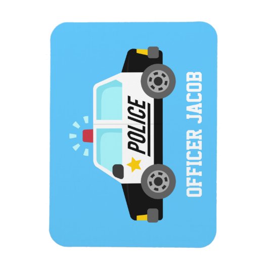 Klassischer Polizeiwagen mit Siren-Offizier Person Magnet (Vertikal)