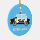 Klassischer Polizeiwagen mit Sirene für Keramik Ornament (Rechts)