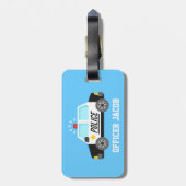 Klassischer Polizeiwagen mit Sirene für Kinder Gepäckanhänger (Rückseite vertikal)