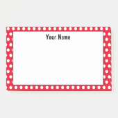 Klassischer Polka Dot Roter und Weißer Individuell Post-it Klebezettel (Vorderseite)