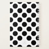 Klassischer Polka Dot Schwarz-weißer Planer (Rückseite)