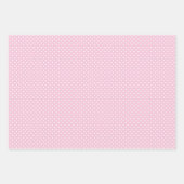 Klassischer Polka-Punkt Weiß - Hellrosa Geschenkpapier Set (Vorderseite 3)