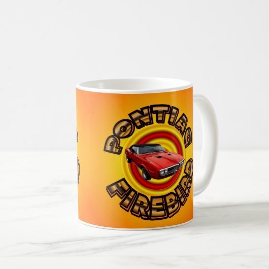 Klassischer Pontiac- Firebirdauto-Becher Kaffeetasse (VorderseiteRechts)
