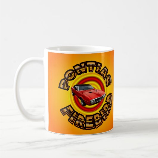 Klassischer Pontiac- Firebirdauto-Becher Kaffeetasse (Links)