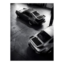 Klassischer Porsche 911 Turbo aus der Vogelperspek