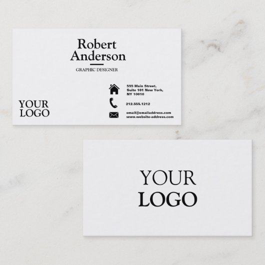 Klassischer Premium Pearl Standard Visitenkarte (Vorne/Hinten)