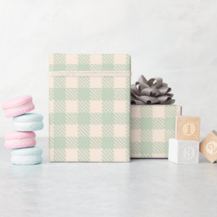 Klassischer Preppy Gingham kariert geprüft Geschenkpapier