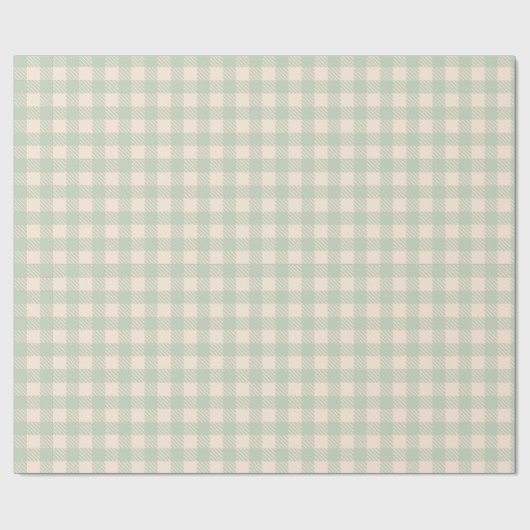Klassischer Preppy Gingham kariert geprüft Geschenkpapier (Flach)