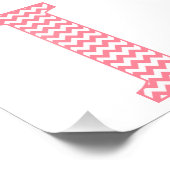 Klassischer Preppy Pink Zickzack Letter I Monogram Fotodruck (Ecke)