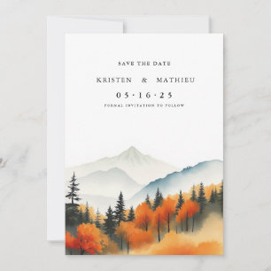 Klassischer Printable Mountain Save The Date