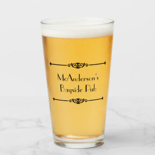 Klassischer Pub-personalisiertes Namen-oder Glas