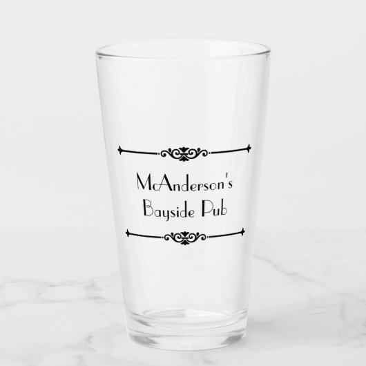 Klassischer Pub-personalisiertes Namen-oder Glas (Vorderseite)