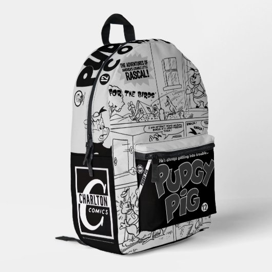 Klassischer PUDGY PIG Rucksack (Rückseitige Ecke links)