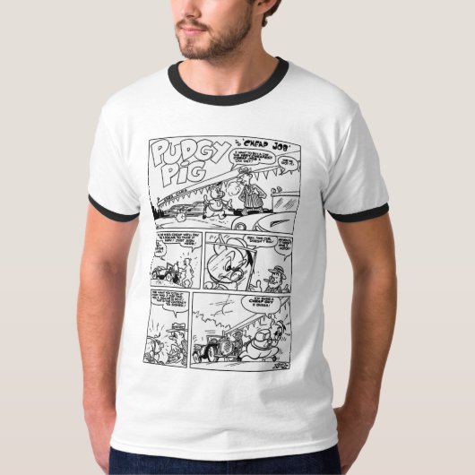 Klassischer Pudgy Pig-T - Shirt der 40er Jahre (Vorderseite)