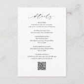 Klassischer QR Code Elegante Hochzeit Begleitkarte (Vorderseite)