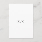 Klassischer QR Code Elegante Hochzeit Begleitkarte (Rückseite)