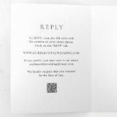 Klassischer QR Code Elegante Hochzeit Dreifach Gefaltete Einladung (Innen Erste Seite)