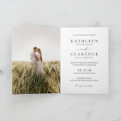 Klassischer QR Code Elegante Hochzeit Einladung (Innenseite)