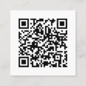 Klassischer QR-Code für Berufliche Unternehmen Quadratische Visitenkarte (Rückseite)