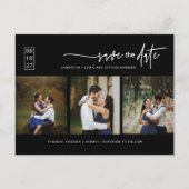 Klassischer QR-Code für schwarzes Foto Save the Da Postkarte (Vorderseite)