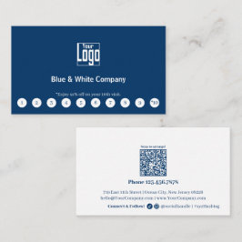 Klassischer QR-Code für Social Media-Logos in Blau Treuekarte